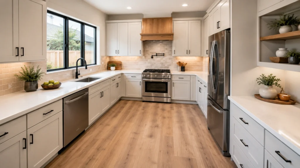 elegant u shaped kitchen design stylish cabinets