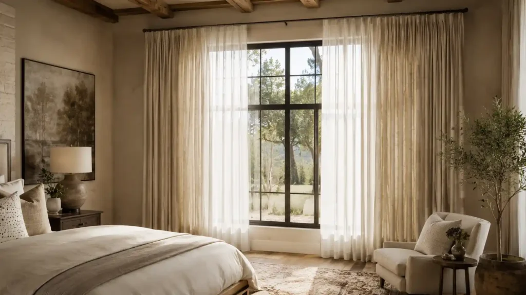 Luxury Bedroom Curtain Design with Premium Fabrics