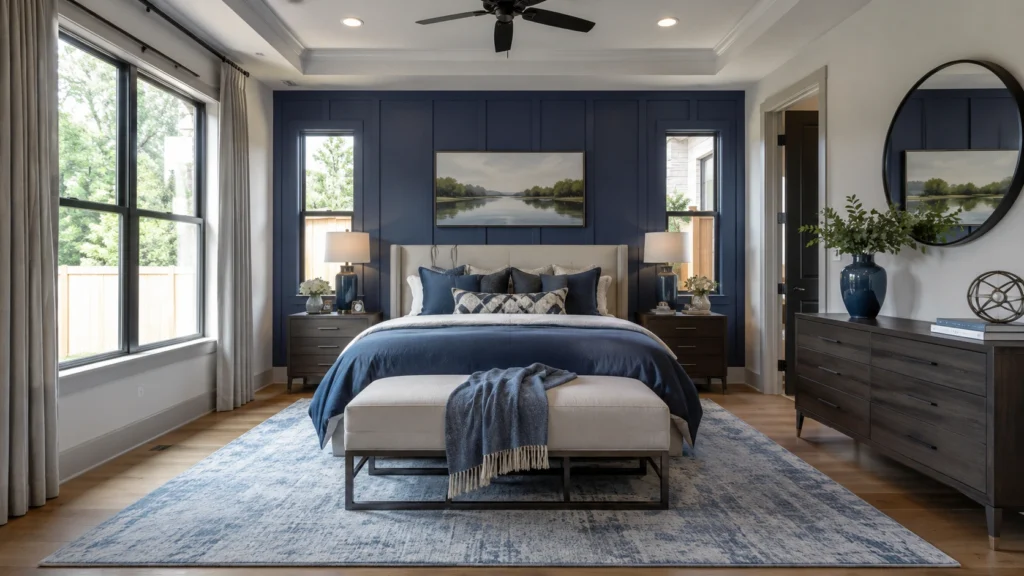 luxury blue bedroom design premium decor
