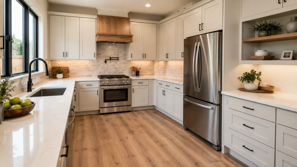 luxury u shaped kitchen design premium finishes