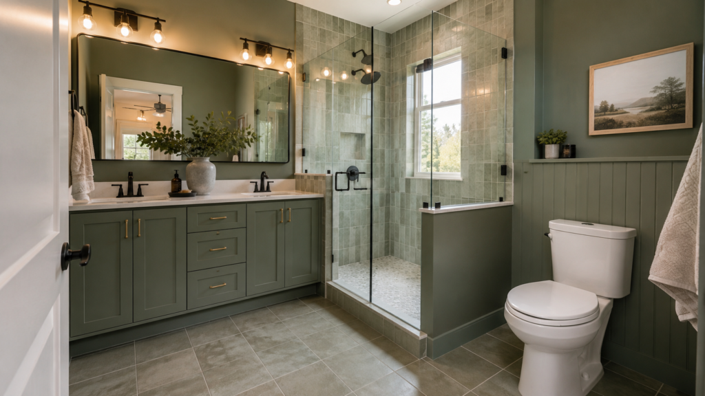 Modern Green Bathroom Design