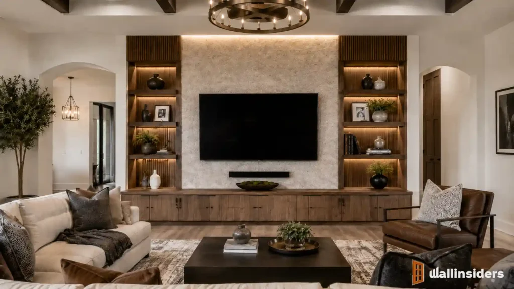 Elegant Wood Wall Paneling Design with Stylish Furniture