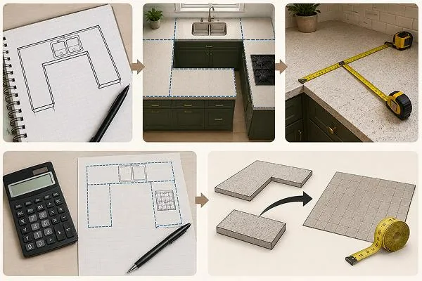 Steps to measure Countertop