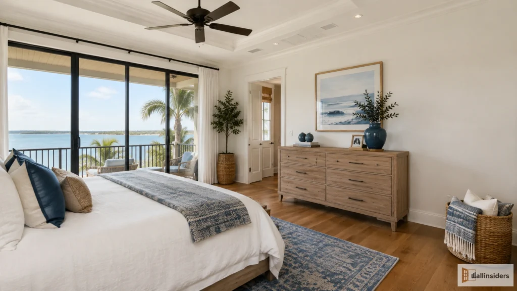 contemporary-coastal bedroom design relaxing interior