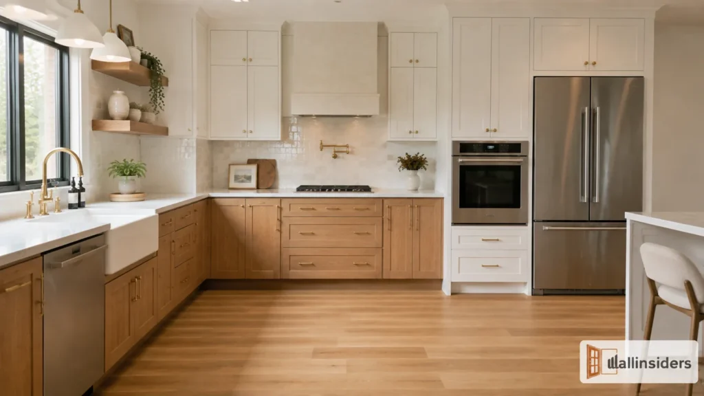 Contemporary L-Shaped Kitchen Design with Modern Décor