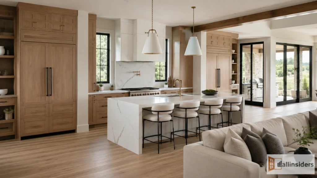 elegant contemporary kitchen design warm interiors