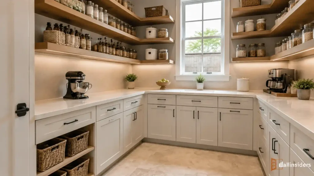 Luxury Kitchen Pantry Design with Creative Lighting