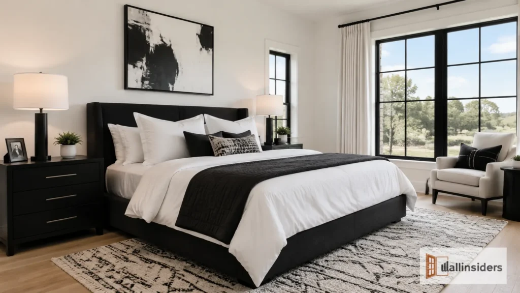 Modern Black and White Bedroom Design