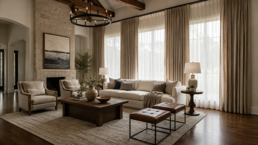 Modern Living Room Curtain Design