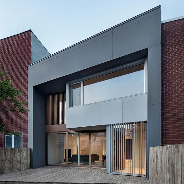 Charcoal gray facade