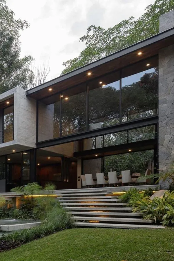 Concrete and Glass Exterior
