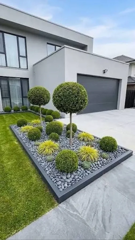 Minimalist front yard exterior