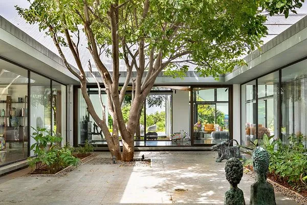 Modern courtyard exterior