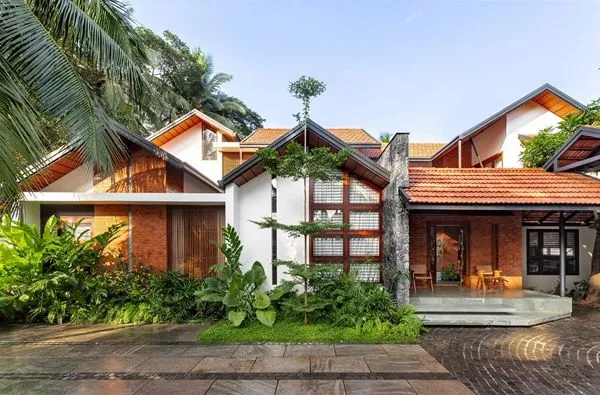 Modern exterior with native plants