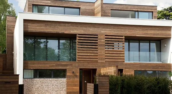 Modern wood cladding