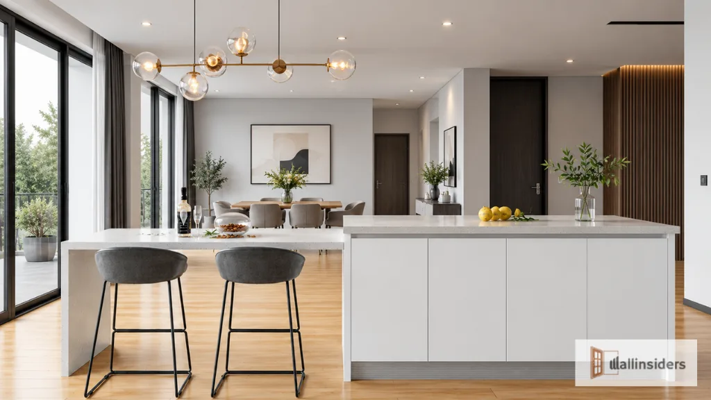 Simple White Kitchen Design with Neutral Accents