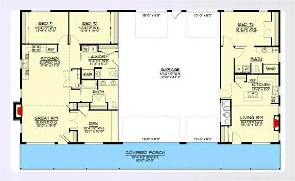 a 3500 sq ft barndominium floor plan