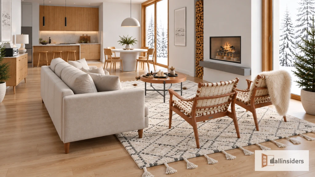 Contemporary Scandinavian Living Room with Smart Storage