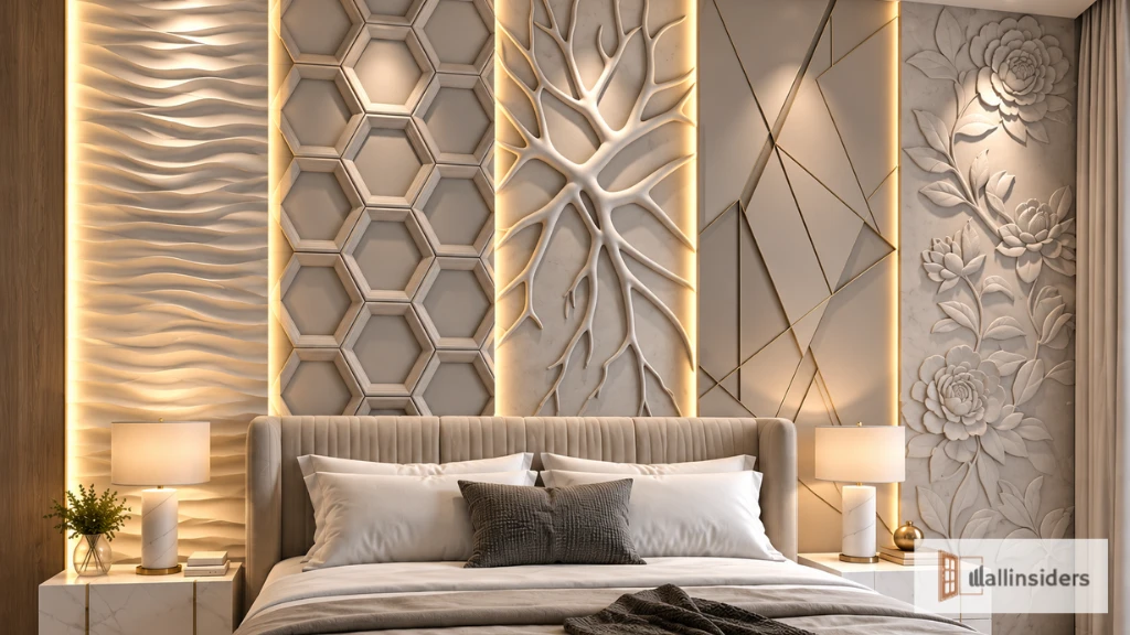Luxury 3D Wall Panel Design with Creative Lighting