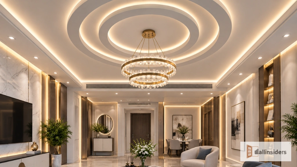 Luxury POP Ceiling Design with Creative Lighting