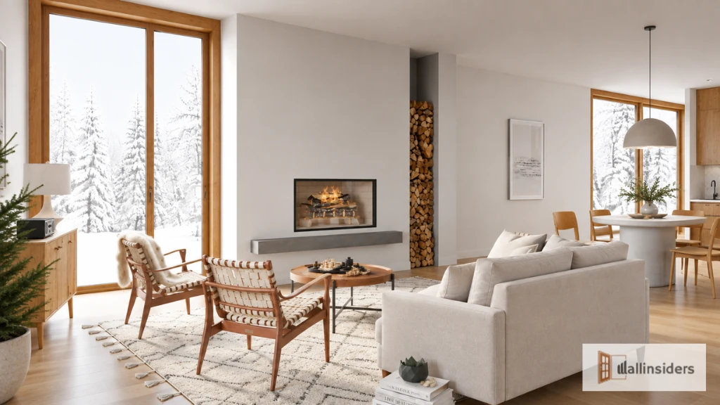Luxury Scandinavian Living Room with Creative Lighting