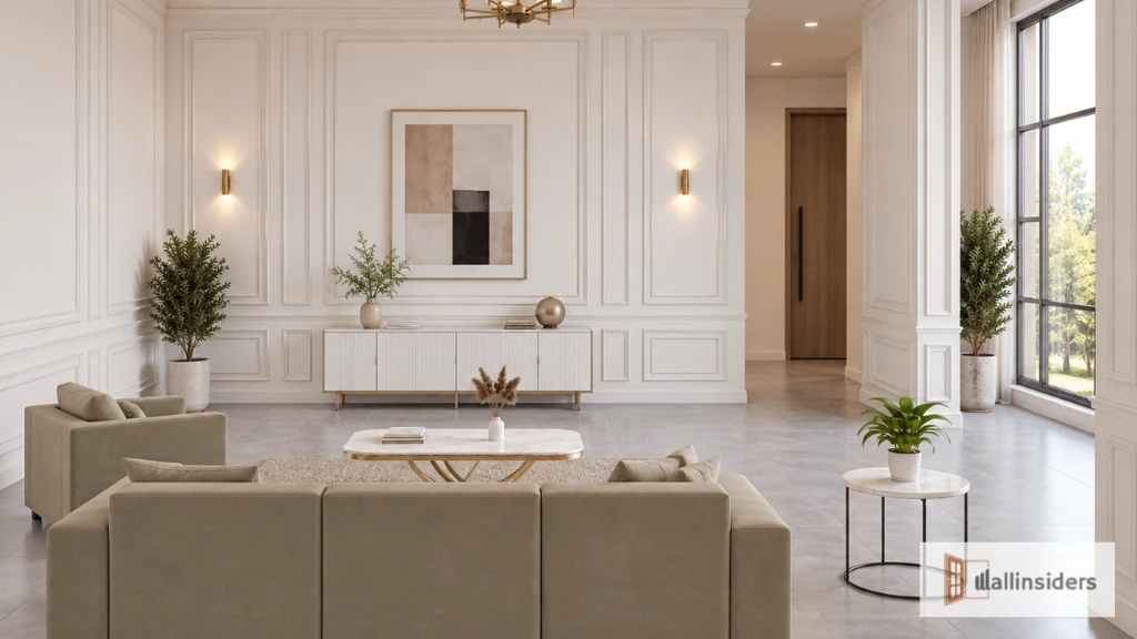 Luxury Wall Trim Design with Creative Lighting