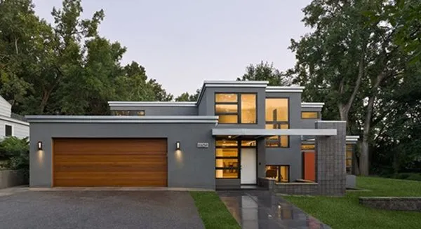 modern flat roof exterior