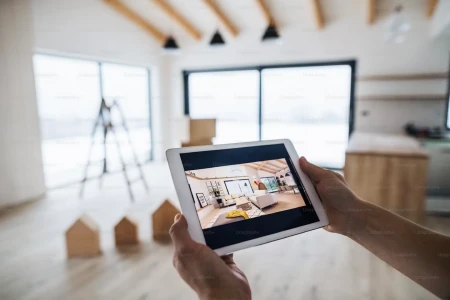 Custom home renovation with modern interior upgrades