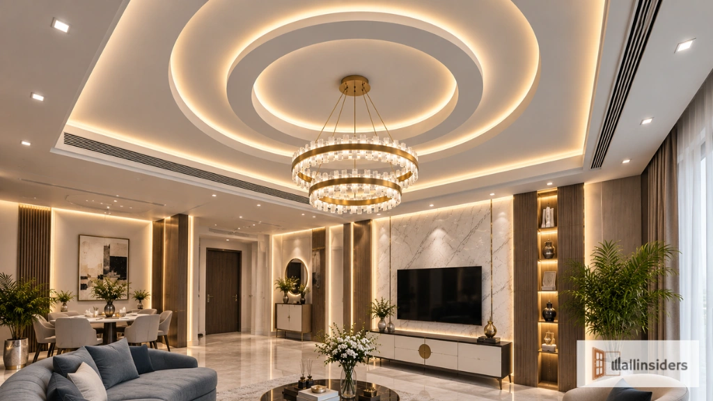 Simple POP Ceiling Design with Neutral Colors