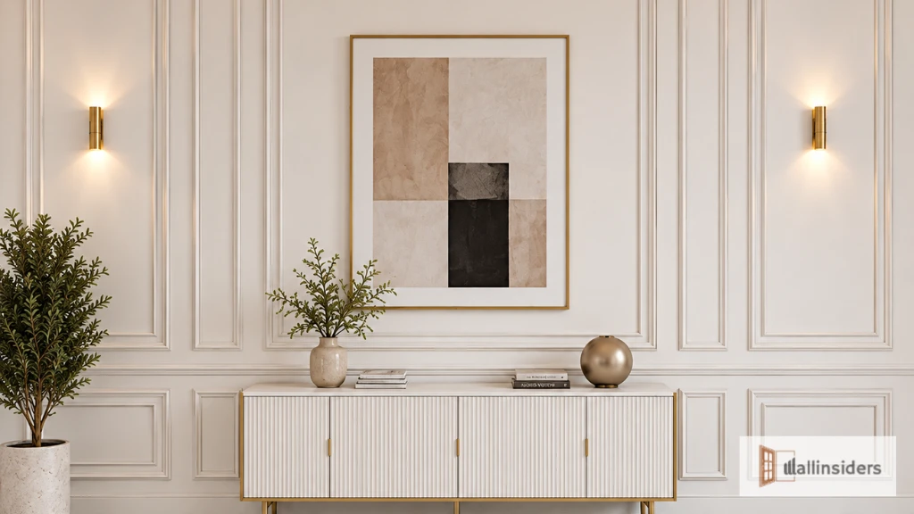 Simple Wall Moulding Design with Neutral Colors