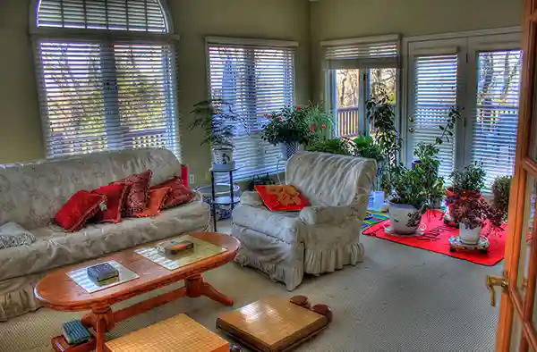 sunroom seating area