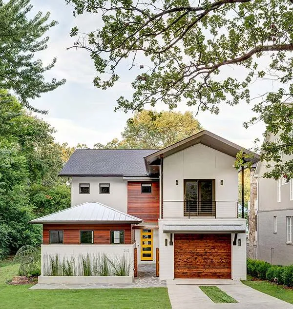white and wooden exterior