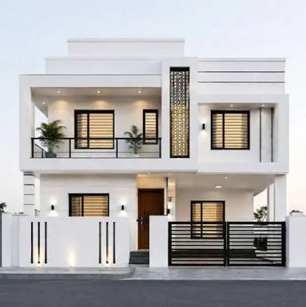 white minimalist facade