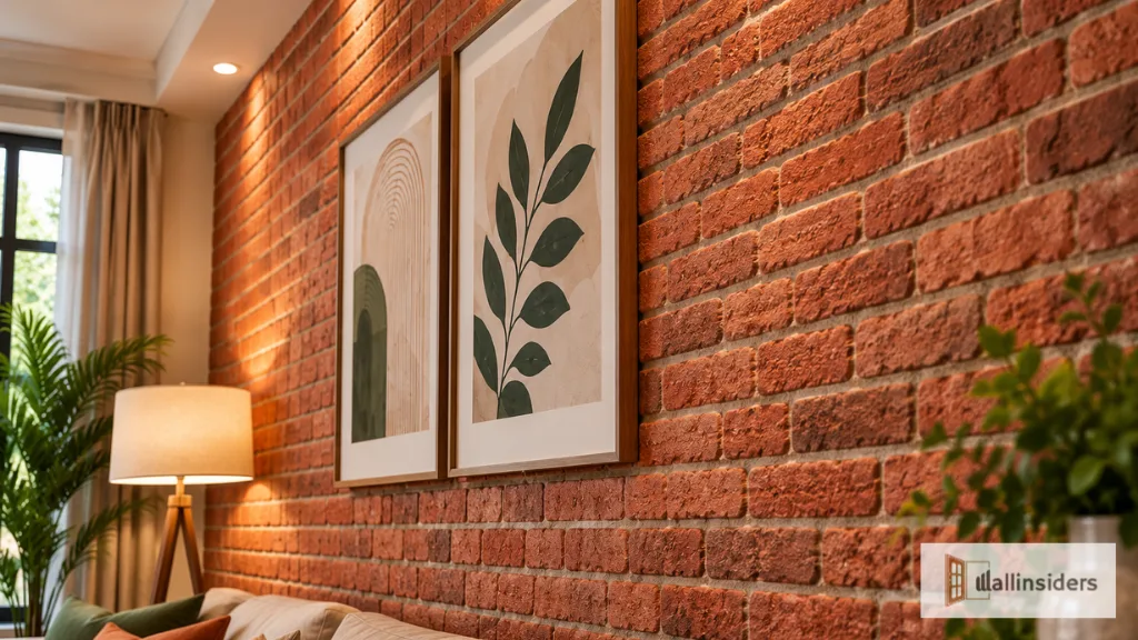 Simple Whitewashed Brick Wall Design