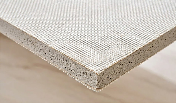 a paperless drywall shown in focus