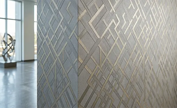 a vinyl wallpaper on the wall